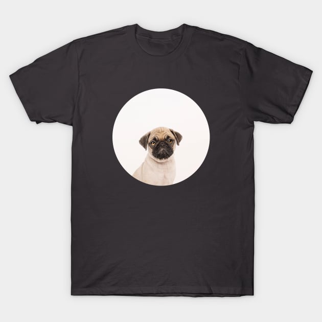 Puggly the Pug Dog T-Shirt by Vin Zzep